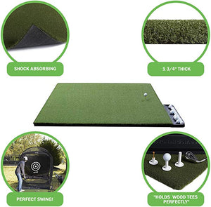 DURA-PRO Perfect Reaction Golf Mat - 4x5 Feet Premium Turf Indoor/Outdoor  Mat for Hitting & Chipping - Golf Stance Mat w/Golf Accessories (Golf Tray  + 3 Rubber Golf Tees) – Don Quixote Golf