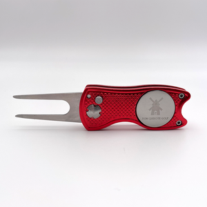 Don Quixote Golf Foldable Divot Repair Tool with Magnetic Ball Marker and Pop-up Button